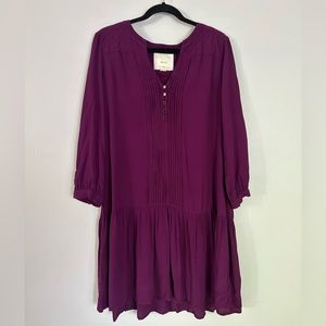 Anthropologie Maeve 3/4 Sleeve Midi Dress Large